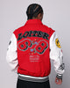 Loiter Flaws Varsity Jacket Red/Off White