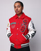 Loiter Flaws Varsity Jacket Red/Off White