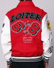 Loiter Flaws Varsity Jacket Red/Off White