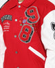 Loiter Flaws Varsity Jacket Red/Off White