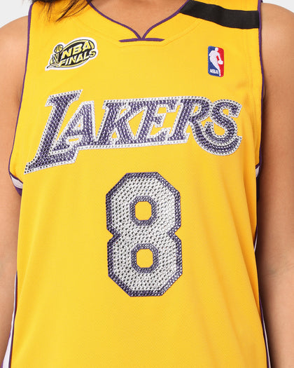 Mitchell & Ness Mitchell & Ness X Swarovski Los Angeles Lakers Kobe Bryant #8 '99-'00 Crystal Jersey Yellow