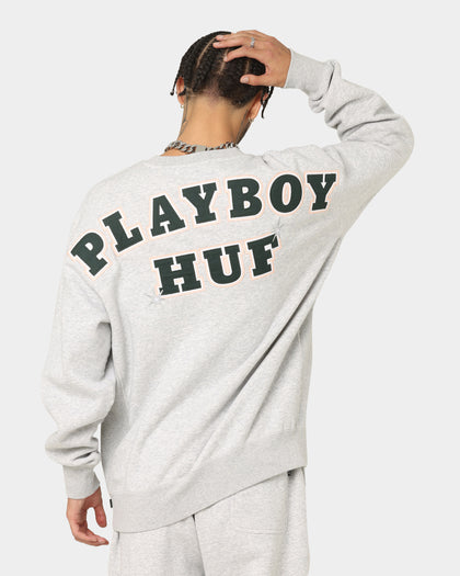 HUF X Playboy Rabbit Head Crew Grey Heather