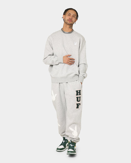 HUF X Playboy Rabbit Head Crew Grey Heather