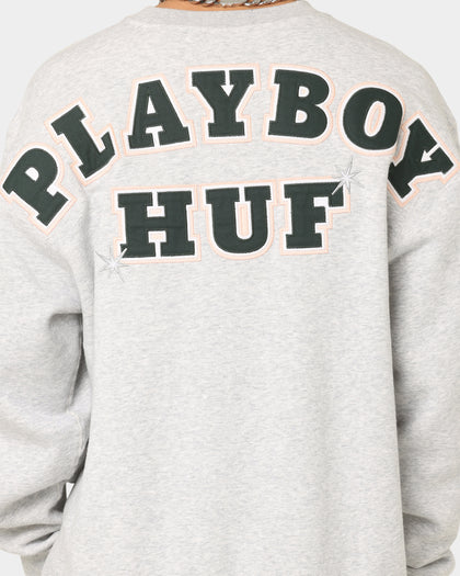 HUF X Playboy Rabbit Head Crew Grey Heather