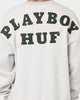 HUF X Playboy Rabbit Head Crew Grey Heather