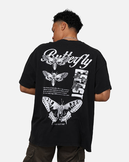 Rats Get Fat Butterfly Effect T-Shirt Black Wash