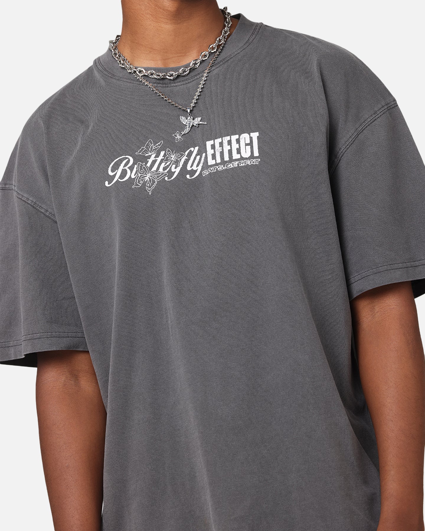 Rats Get Fat Butterfly Effect T-Shirt Charcoal | Culture Kings US