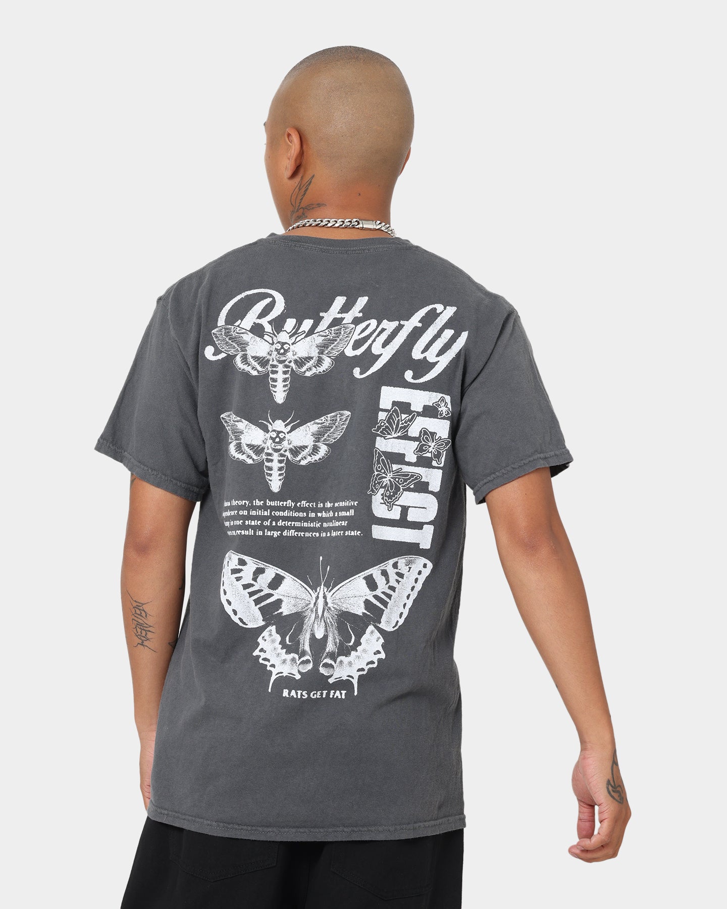 Rats Get Fat Butterfly Effect Vintage T-Shirt Off Black | Culture