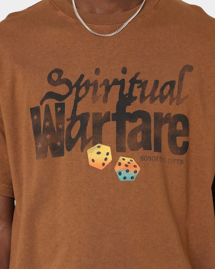 Honor The Gift Spiritual Warfare T-Shirt Brown