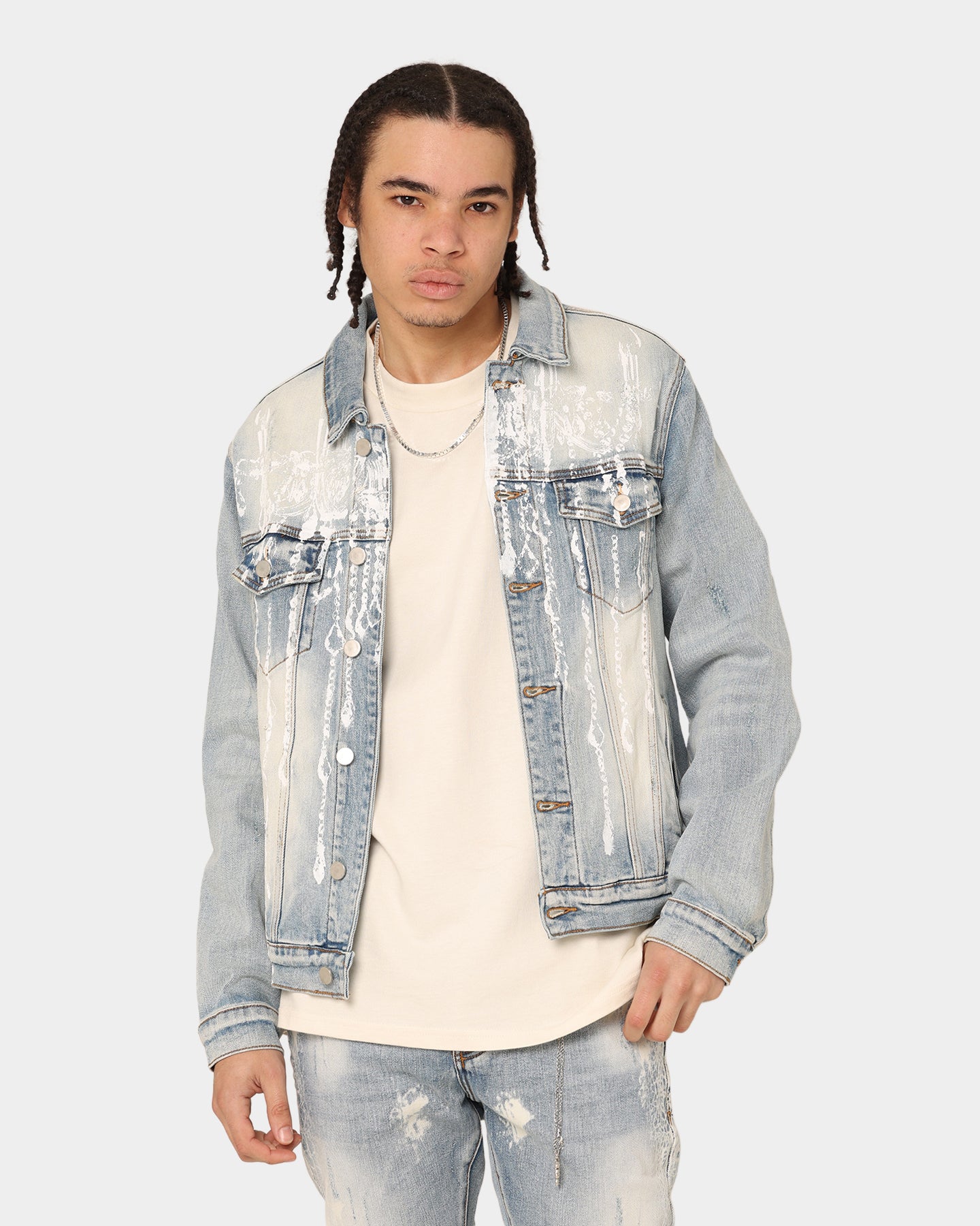 Lifted Anchors Manhattan Denim Jacket Blue | Culture Kings US