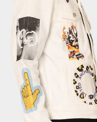 Lifted Anchors Leo Trucker Jacket White