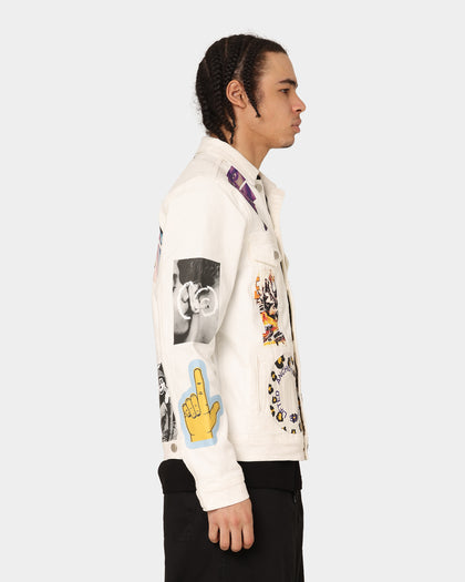 Lifted Anchors Leo Trucker Jacket White