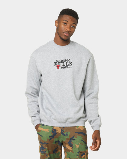 Mitchell & Ness Chicago Bulls Vintage Line Up Crewneck Grey Marle