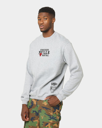 Mitchell & Ness Chicago Bulls Vintage Line Up Crewneck Grey Marle