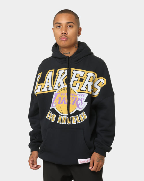 Mitchell & Ness Los Angeles Lakers XL Invert Arch Vintage Hoodie Faded Black