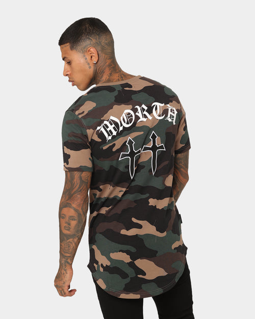 Saint Morta Day Of The Dead T-Shirt Woodland Camo