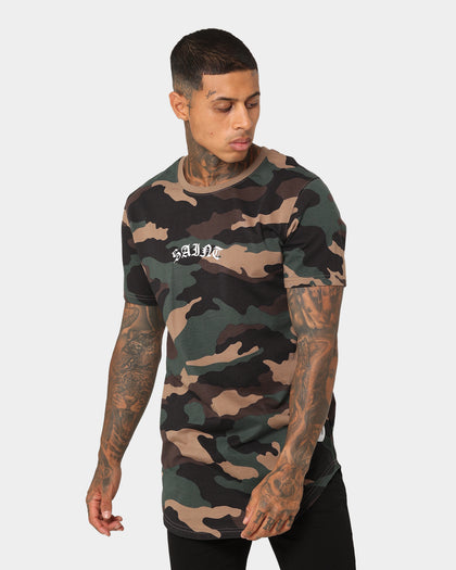 Saint Morta Day Of The Dead T-Shirt Woodland Camo