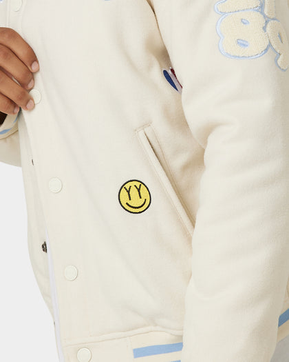 Carre Peace Varsity Jacket Off White/Blue