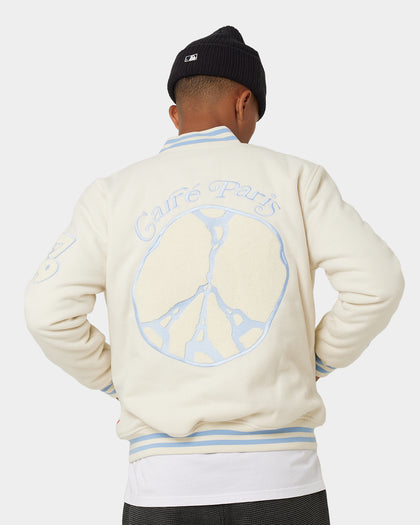 Carre Peace Varsity Jacket Off White/Blue