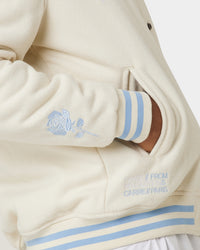 Carre Peace Varsity Jacket Off White/Blue