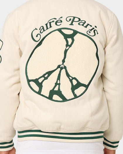 Carre Peace Varsity Jacket Off White/Green