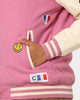 Carré Peace Varsity Jacket Pink