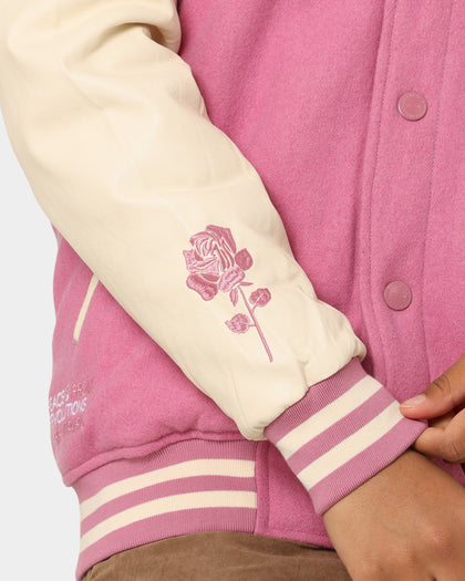 Carré Peace Varsity Jacket Pink