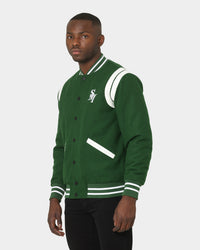 Saint Morta Alpha Varsity Jacket Green/White