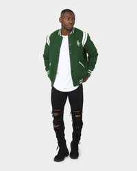 Saint Morta Alpha Varsity Jacket Green/White