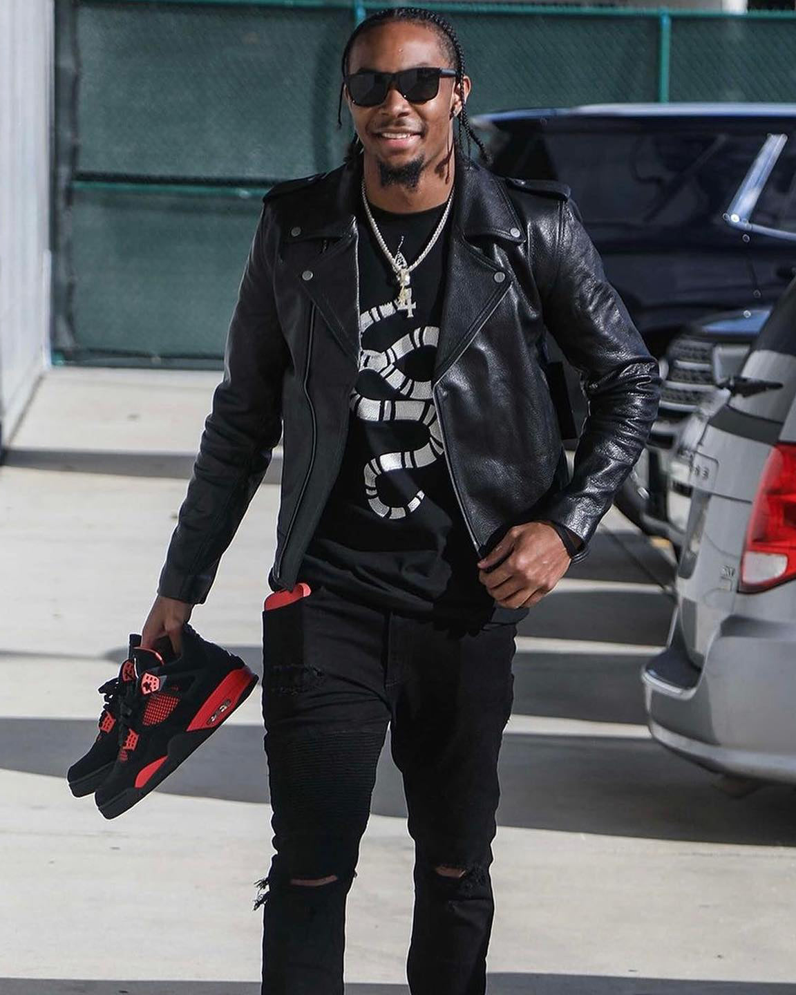 SAINT M×××××× BBJ_LEATHER JACKET XL Saint Morta Collector Leather Biker Jacket Black | Culture Kings US