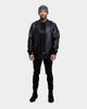 Saint Morta Staten Leather Bomber Jacket Black