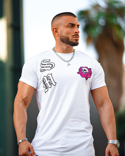 Saint Morta Skull Flower Lafayette T-Shirt White