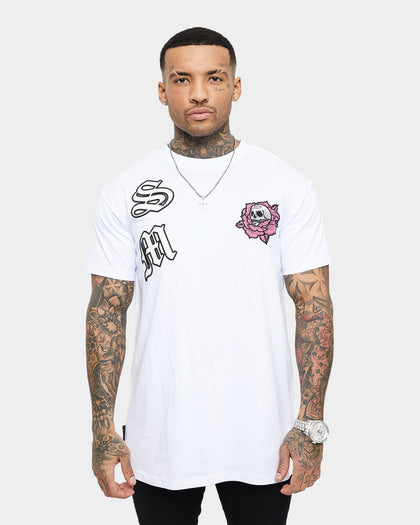 Saint Morta Skull Flower Lafayette T-Shirt White