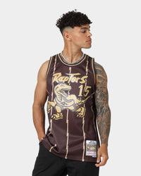 Mitchell & Ness Toronto Raptors Vince Carter #15 '98-'99 Lux Brown Swingman Jersey Baroque Brown