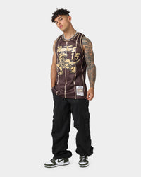 Mitchell & Ness Toronto Raptors Vince Carter #15 '98-'99 Lux Brown Swingman Jersey Baroque Brown