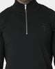 Saint Morta Kingdom Half Zip Funnel Neck T-Shirt Black