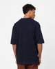 XXIII Zyair Knit Rib Button Up Shirt Navy