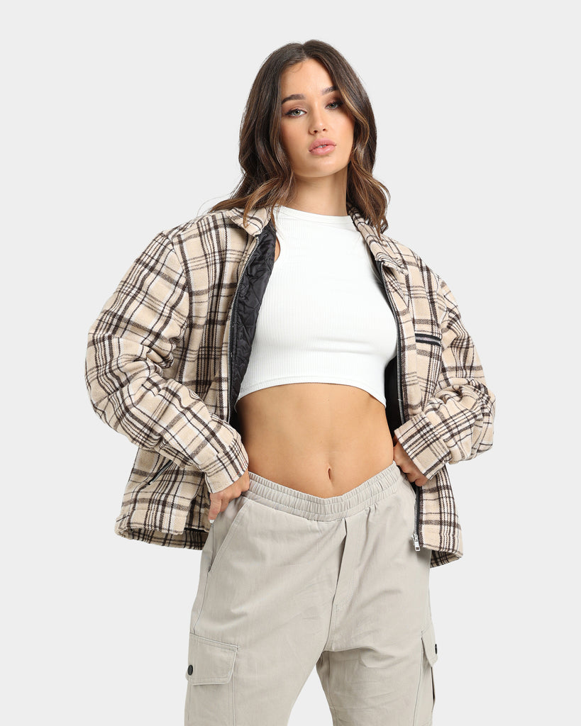 XXIII Oaxaca Cropped Tartan Jacket Brown Culture Kings US