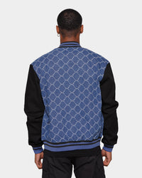 XXIII Athy Denim Baseball Jacket Blue/White