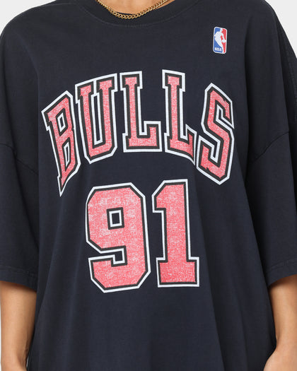 Mitchell & Ness Chicago Bulls Name & Number Oversized T-Shirt Faded Black
