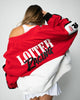 Loiter Motor Sport Jacket Red/Off White