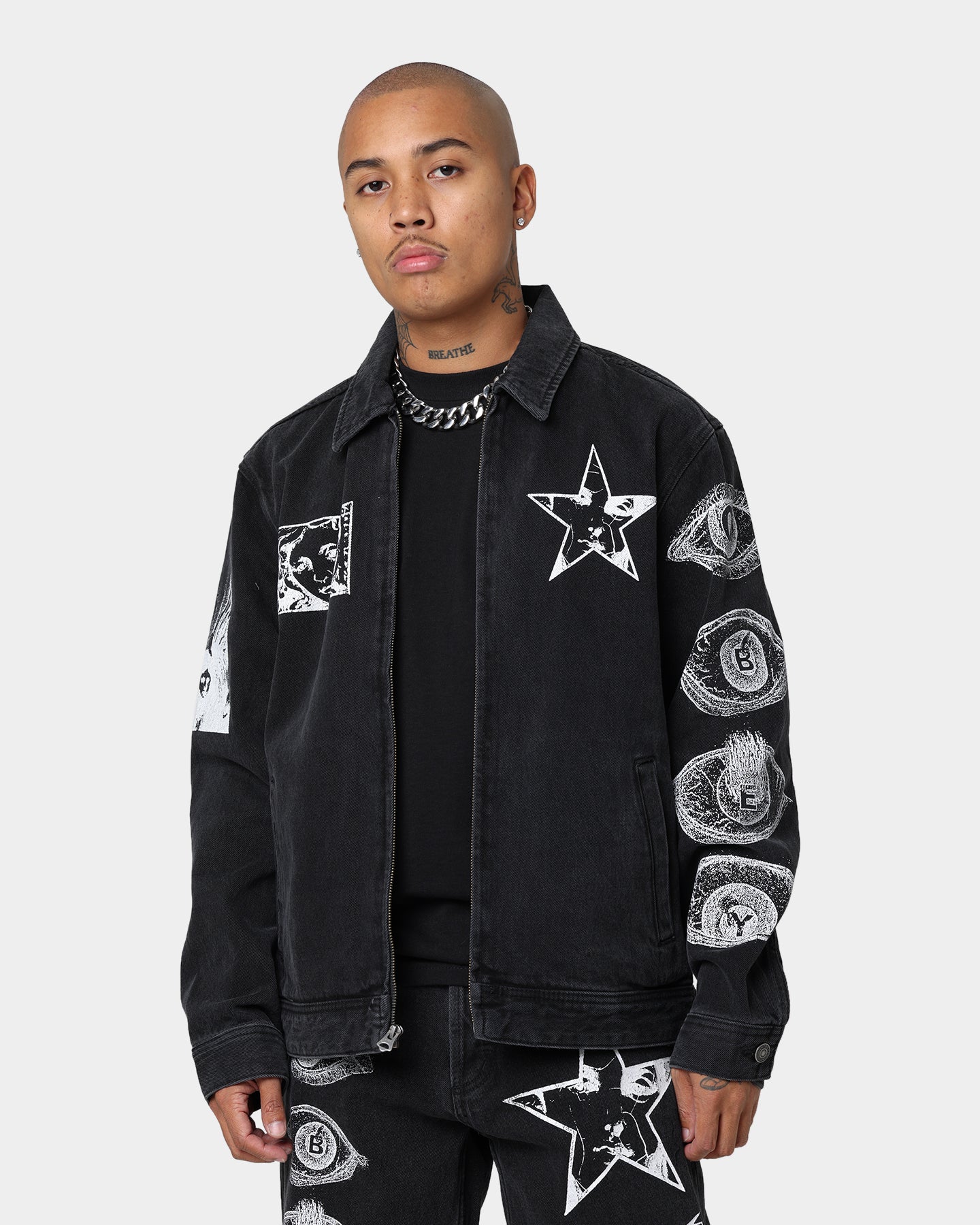 Obey Obey Dreams Denim Jacket Dusty Black | Culture Kings US