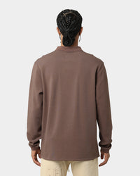 Carré Dominateur Cargo Long Sleeve Polo Shirt Brown