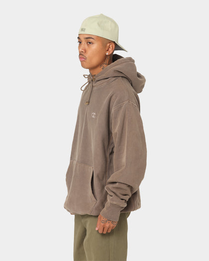 Champion Reverse Weave Garm Dye Hoodie Latte Brown