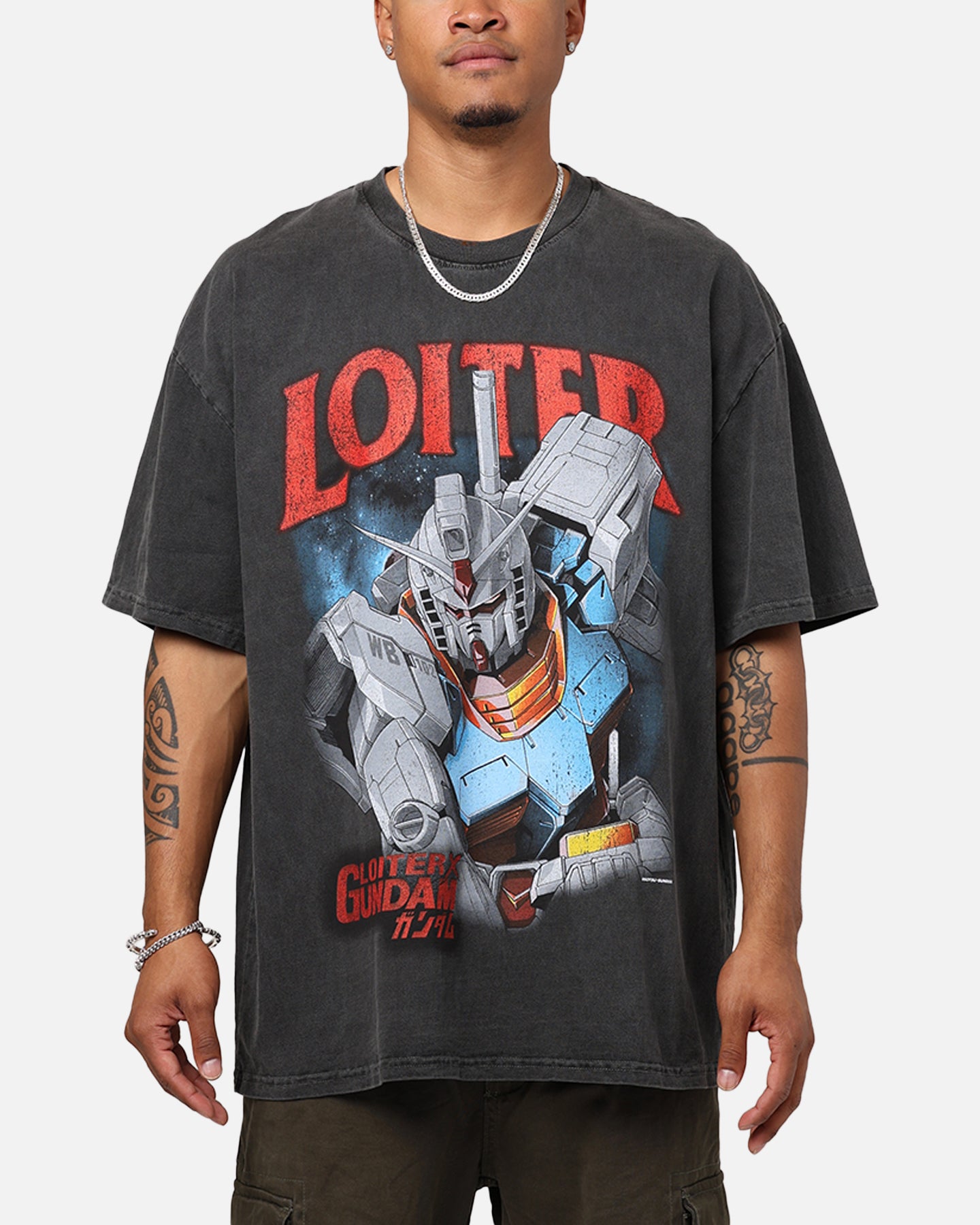 Loiter X Gundam Gundam Vintage T-Shirt Vintage Black | Culture