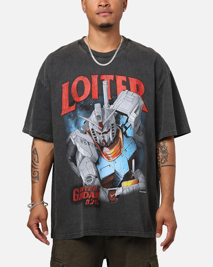 Loiter X Gundam Gundam Vintage T-Shirt Vintage Black
