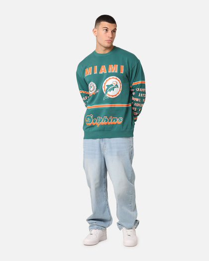 Mitchell & Ness Miami Dolphins 17-0 Crewneck Faded Teal