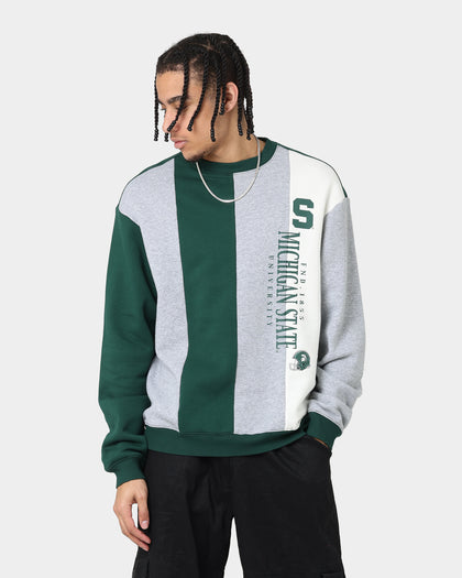 National Collegiate Athletic Association Michigan State Spartans Vert Panel Crewneck Green