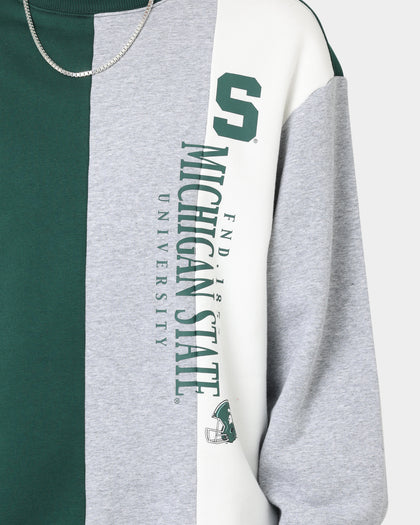 National Collegiate Athletic Association Michigan State Spartans Vert Panel Crewneck Green