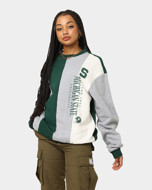National Collegiate Athletic Association Michigan State Spartans Vert Panel Crewneck Green